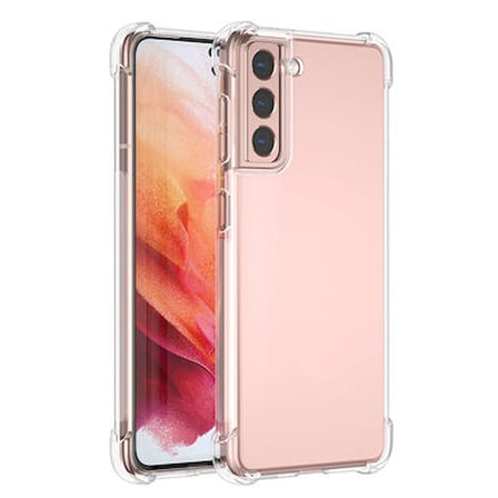 Samsung Galaxy S21 Kılıf Köşe Korumalı Şeffaf Sert Premium Silikon Kapak RYC/Nitro