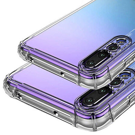 Huawei Y9 Prime 2019 Kılıf Köşe Korumalı Şeffaf Sert Premium Silikon Kapak RYC/Nitro