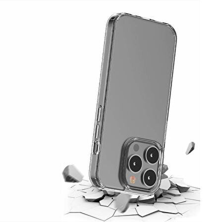iPhone 15 Plus Tam Koruma Sağlayan Sert ve Şeffaf Coss Premium Silikon Kılıf