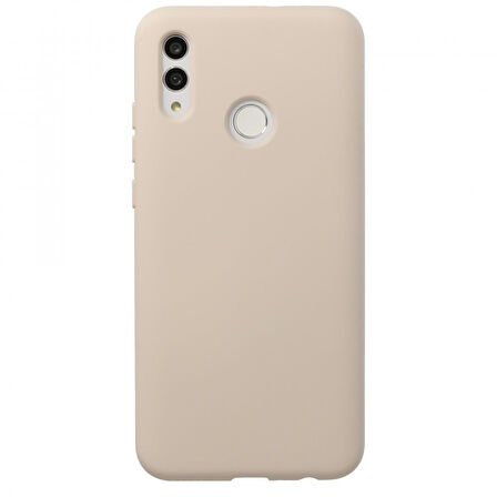 Huawei P Smart 2019 Kılıf İçi Kadife Kaplı Nano Silikon Kapak - Pudra