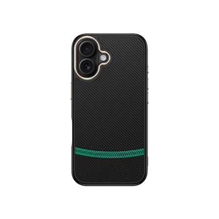 İphone 16 Plus Kılıf Karbonfiber Görünümlü ve M-Safe Şarj Özellikli Defenze Premium Kapak