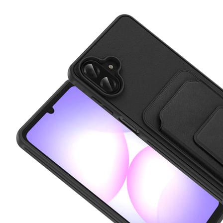 Samsung Galaxy A07 Kılıf Kartlıklı ve Deri Dokulu Şık ApexWallet Premium Kapak RYC/Bikart
