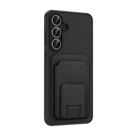 Samsung Galaxy S25 FE Kılıf TPU Malzemeli ve Deri Dokulu Şık NexaCard Premium Kapak