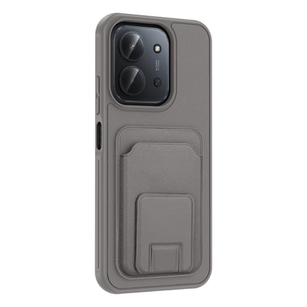 Redmi 15C Kılıf Deri Dokulu ve Kartlıklı BiKart TPU Premium Kapak