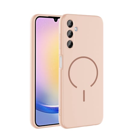Samsung Galaxy A15 Kılıf Magsafe Özelikli ve Pastel Şarj Özellikli ŞIk Meta Premium Silikon Kapak