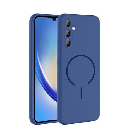 Samsung Galaxy A14 Kılıf Magsafeli Premium Meta Silikon Kapak