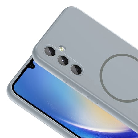 Samsung Galaxy A24 Kılıf Magsafeli Premium Meta Silikon Kapak