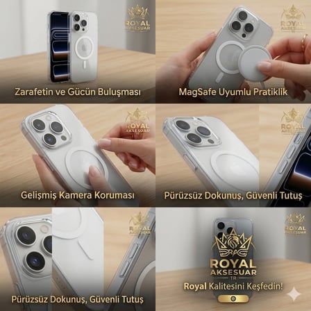 Redmi Note 15 4G Kılıf Kablosuz Şarj ve Magsafe Destekli SlimSafe Premium Sert PC Silikon Kapak
