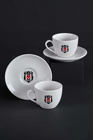 LİSANSLI BEŞİKTAŞ 2'Lİ PORSELEN ÇAY FİNCAN TAKIMI 