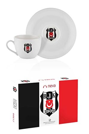 LİSANSLI BEŞİKTAŞ 2'Lİ PORSELEN ÇAY FİNCAN TAKIMI 