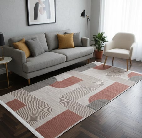 Yağmurser Lüx Yumuşak Dokulu Kaymaz Taban Halı Yolluk 3063 Multi