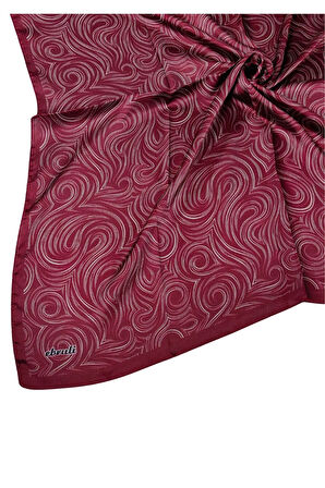 Ebruli Jan Jan Spiral Desenli Eşarp 90x90 cm