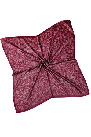 Ebruli Jan Jan Spiral Desenli Eşarp 90x90 cm