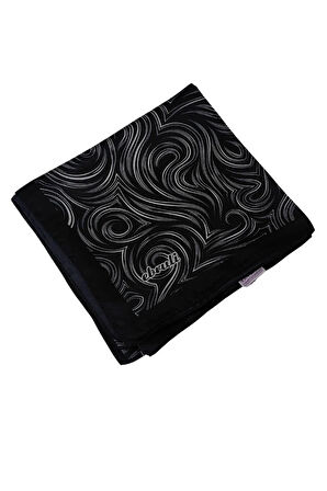 Ebruli Jan Jan Spiral Desenli Eşarp 90x90 cm