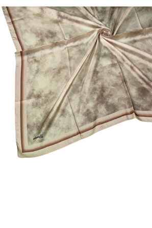 Ebruli Kristal Bulut Desenli Eşarp 90x90 cm