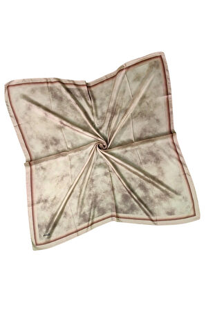 Ebruli Kristal Bulut Desenli Eşarp 90x90 cm
