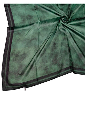 Ebruli Kristal Bulut Desenli Eşarp 90x90 cm