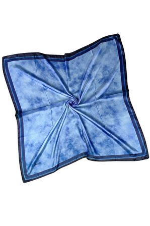 Ebruli Kristal Bulut Desenli Eşarp 90x90 cm
