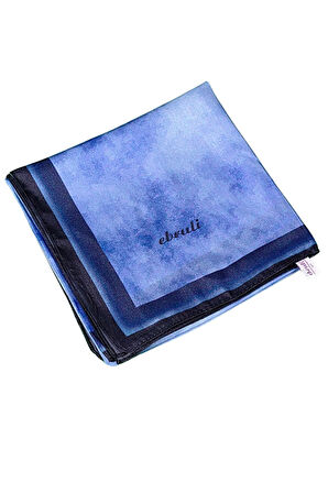 Ebruli Kristal Bulut Desenli Eşarp 90x90 cm