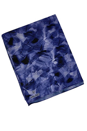 Valino Vual Twill Fular 45x110 cm - Yaprak Desenli, Hafif ve Nefes Alabilir Şal