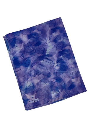 Valino Vual Twill Fular 45x110 cm - Yaprak Desenli, Hafif ve Nefes Alabilir Şal