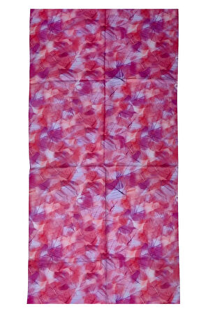 Valino Vual Twill Fular 45x110 cm - Yaprak Desenli, Hafif ve Nefes Alabilir Şal