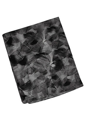 Valino Vual Twill Fular 45x110 cm - Yaprak Desenli, Hafif ve Nefes Alabilir Şal