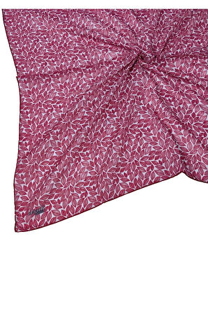 Ebruli Prime Pamuk Comfort Desenli Eşarp 90x90 cm - Yaprak Desenli