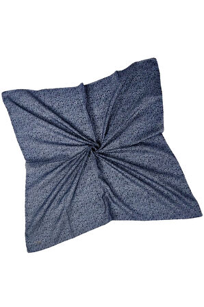 Ebruli Prime Pamuk Comfort Desenli Eşarp 90x90 cm - Yaprak Desenli
