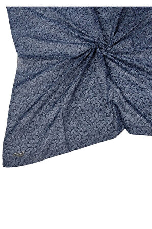 Ebruli Prime Pamuk Comfort Desenli Eşarp 90x90 cm - Yaprak Desenli