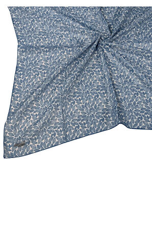 Ebruli Prime Pamuk Comfort Desenli Eşarp 90x90 cm - Yaprak Desenli