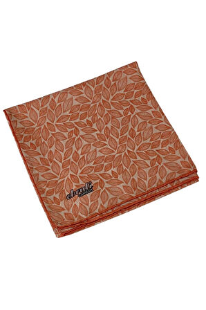 Ebruli Prime Pamuk Comfort Desenli Eşarp 90x90 cm - Yaprak Desenli