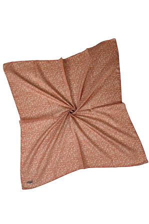 Ebruli Prime Pamuk Comfort Desenli Eşarp 90x90 cm - Yaprak Desenli