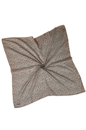 Ebruli Prime Pamuk Comfort Desenli Eşarp 90x90 cm - Yaprak Desenli