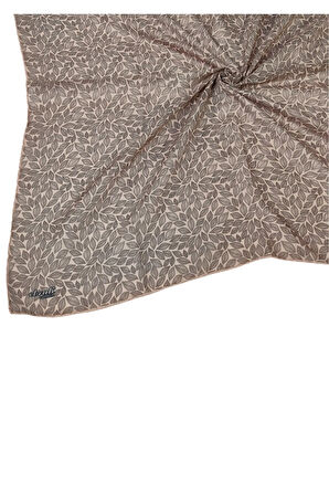 Ebruli Prime Pamuk Comfort Desenli Eşarp 90x90 cm - Yaprak Desenli