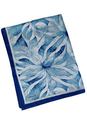 Ebruli Çiçek Desen Jan Jan Şal 75x190 cm - Işıltılı Desenli Yazlık Şal Modeli