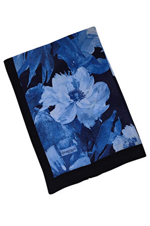 Emproyal Organik Pamuk Çiçek Desen Şal 75x190 cm