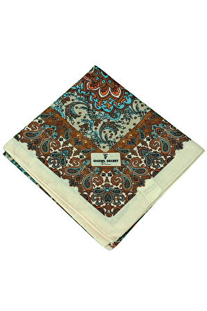 Prime Pamuk Etnik Desenli Eşarp 90x90 cm
