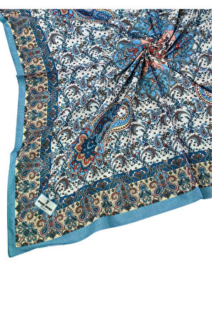 Prime Pamuk Etnik Desenli Eşarp 90x90 cm
