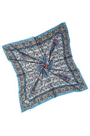 Prime Pamuk Etnik Desenli Eşarp 90x90 cm