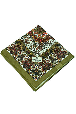 Prime Pamuk Etnik Desenli Eşarp 90x90 cm