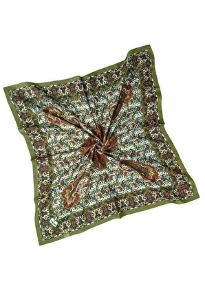 Prime Pamuk Etnik Desenli Eşarp 90x90 cm