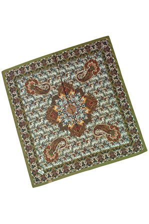 Prime Pamuk Etnik Desenli Eşarp 90x90 cm