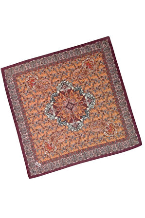 Prime Pamuk Etnik Desenli Eşarp 90x90 cm