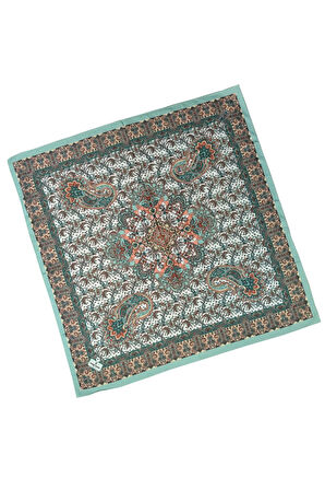 Prime Pamuk Etnik Desenli Eşarp 90x90 cm