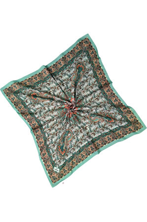 Prime Pamuk Etnik Desenli Eşarp 90x90 cm