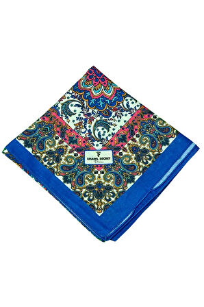 Prime Pamuk Etnik Desenli Eşarp 90x90 cm