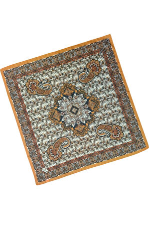 Prime Pamuk Etnik Desenli Eşarp 90x90 cm