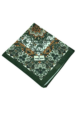 Prime Pamuk Etnik Desenli Eşarp 90x90 cm