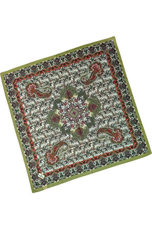 Prime Pamuk Etnik Desenli Eşarp 90x90 cm